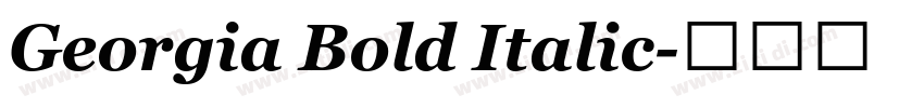 Georgia Bold Italic字体转换